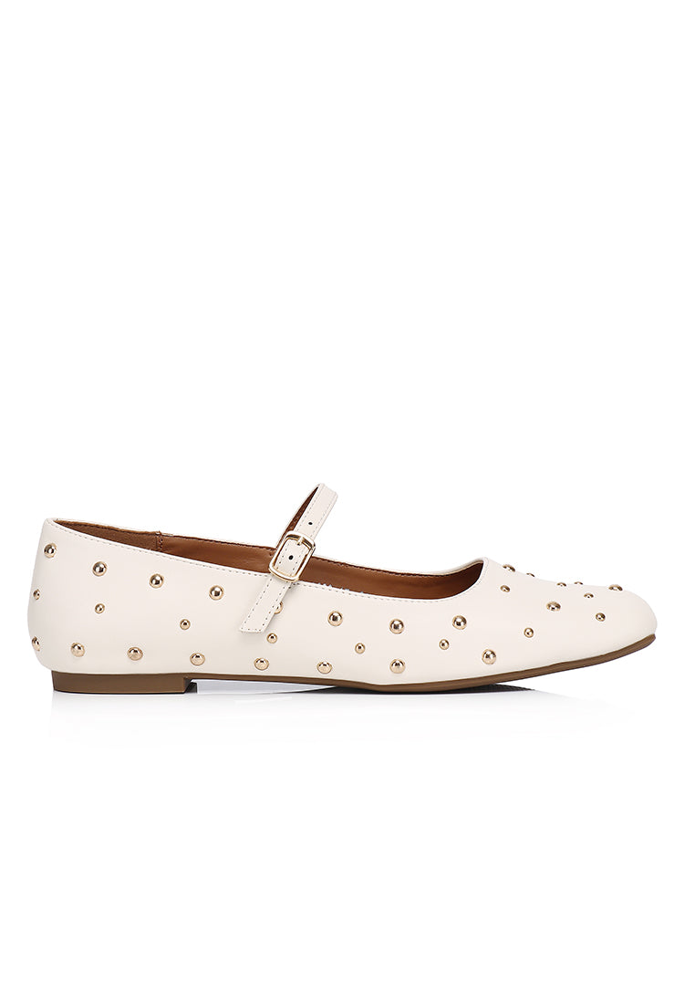 Lyla Ballerina & Flats With Stub (White)