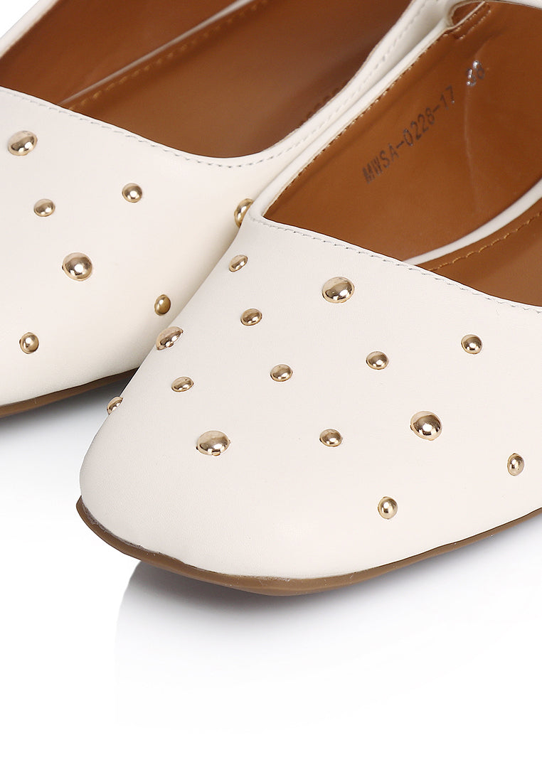 Lyla Ballerina & Flats With Stub (White)