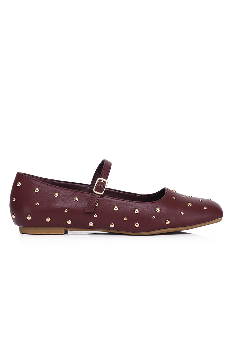 Lyla Ballerina & Flats With Stub (Maroon)