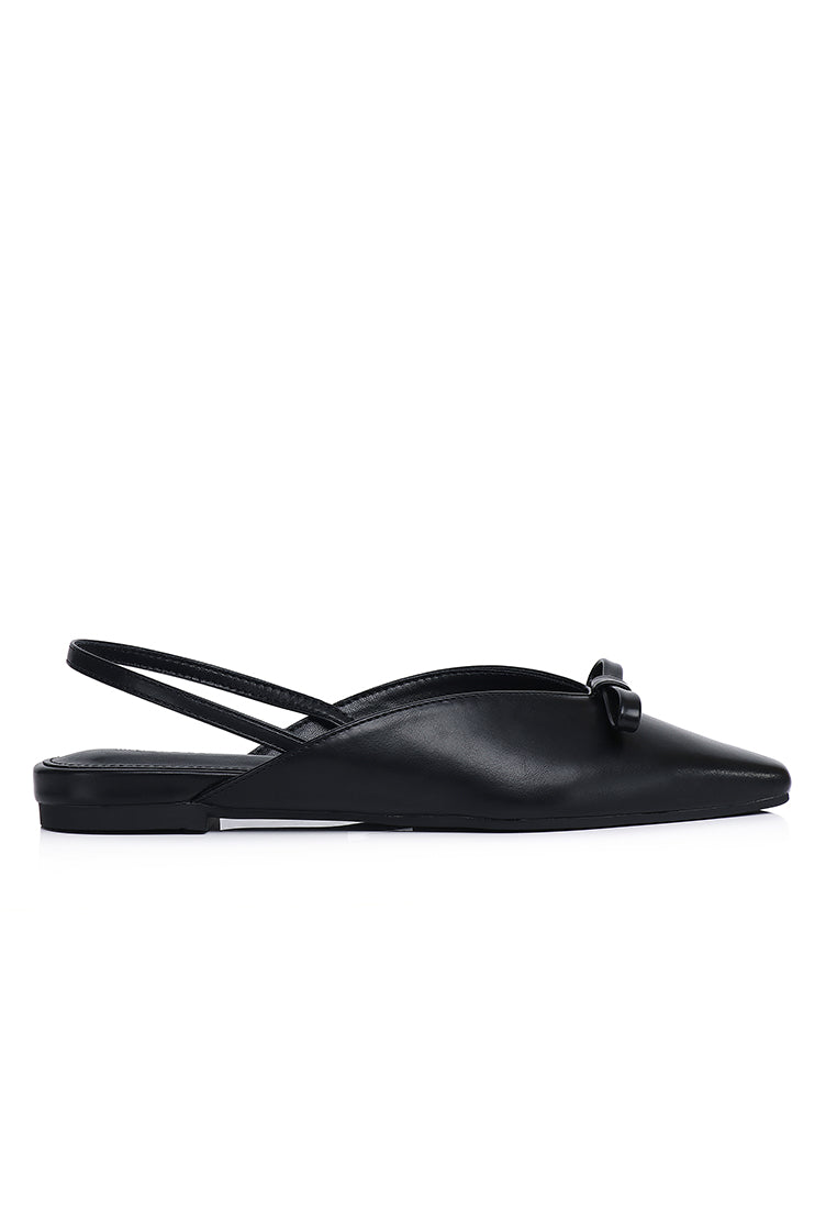 Aubrey Ballerina & Flats With Bow (Black)