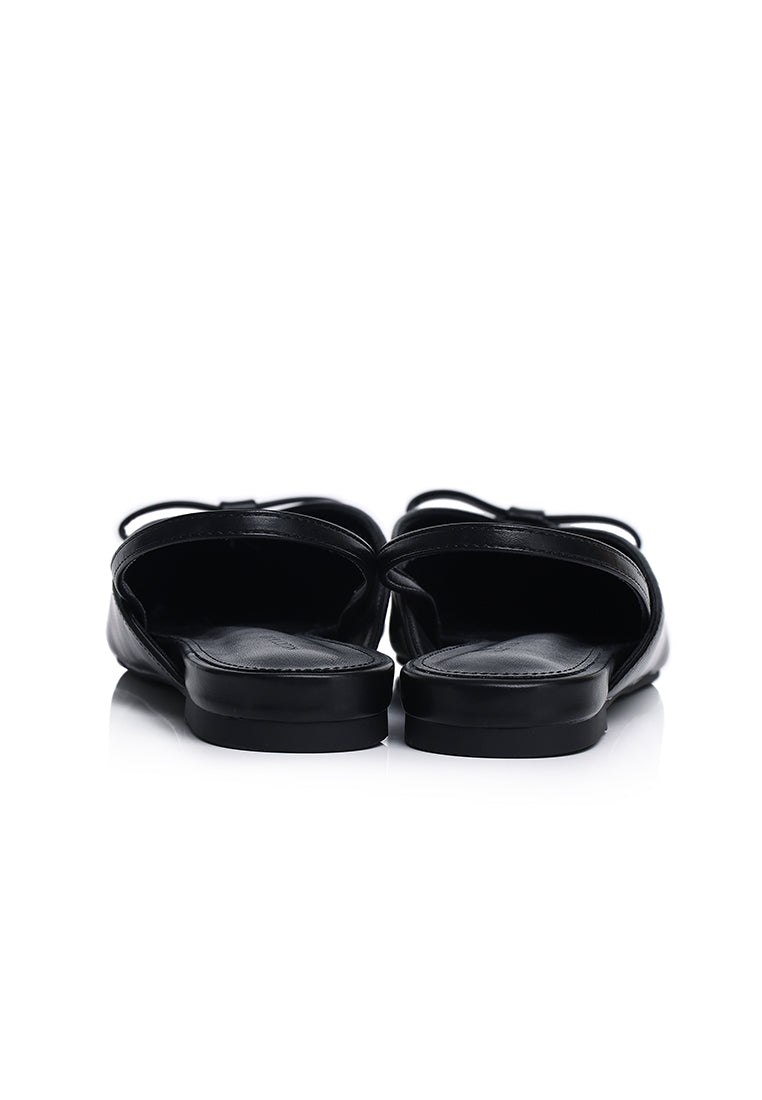 Aubrey Ballerina & Flats With Bow (Black)