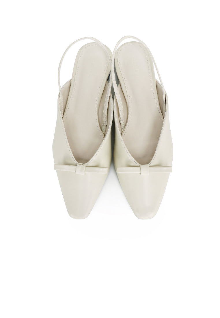 Aubrey Ballerina & Flats With Bow (White)