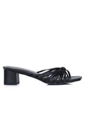 Nazra Knotted Strappy Heels (Black)
