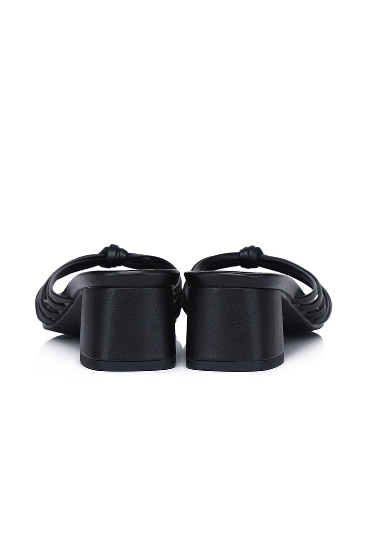 Nazra Knotted Strappy Heels (Black)