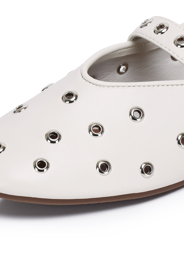 Raelynn Studded Ballerina & Flats (Beige)
