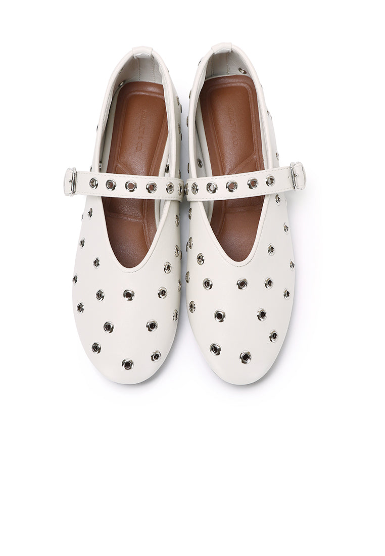 Raelynn Studded Ballerina & Flats (Beige)