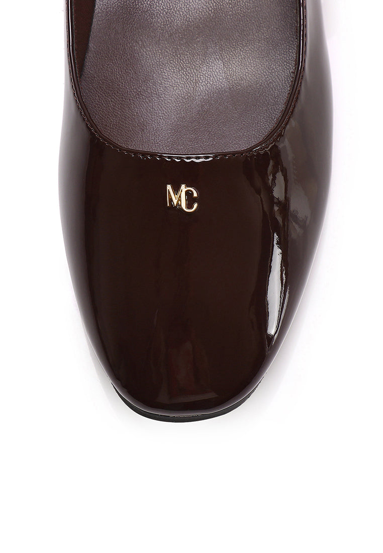 Gina Round Toe Mary Jane Ballerina & Flats (Espresso)