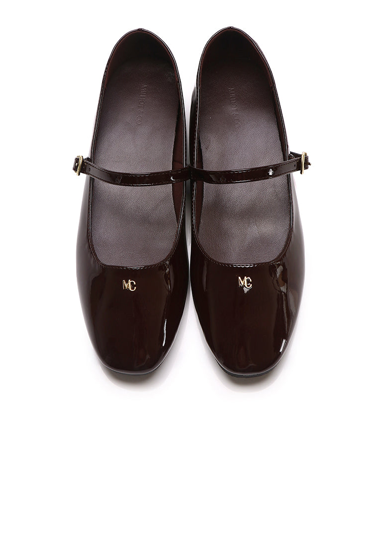Gina Round Toe Mary Jane Ballerina & Flats (Espresso)