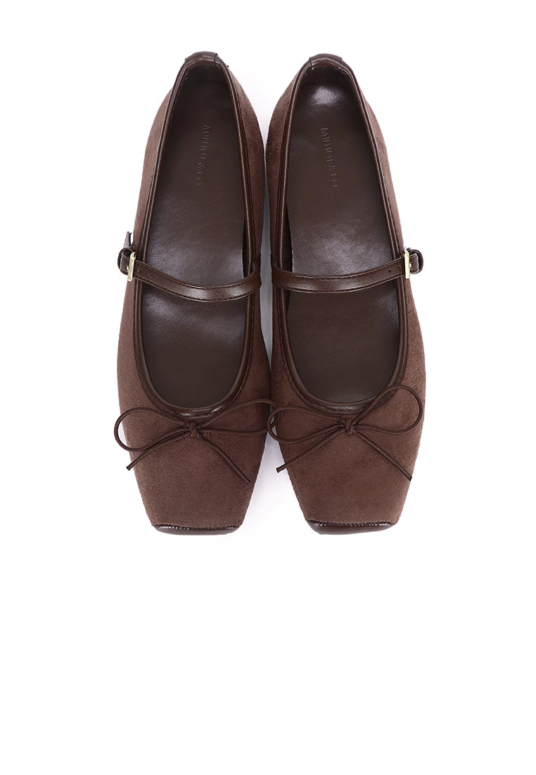 Yeri Square Toe Mary Jane with Bow Ballerina & Flats