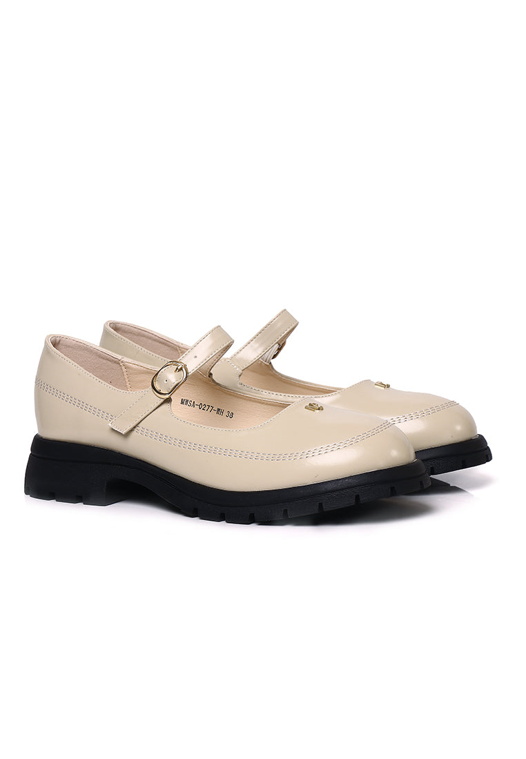 Adoy Mary Janes Ballerina & Flats (White)