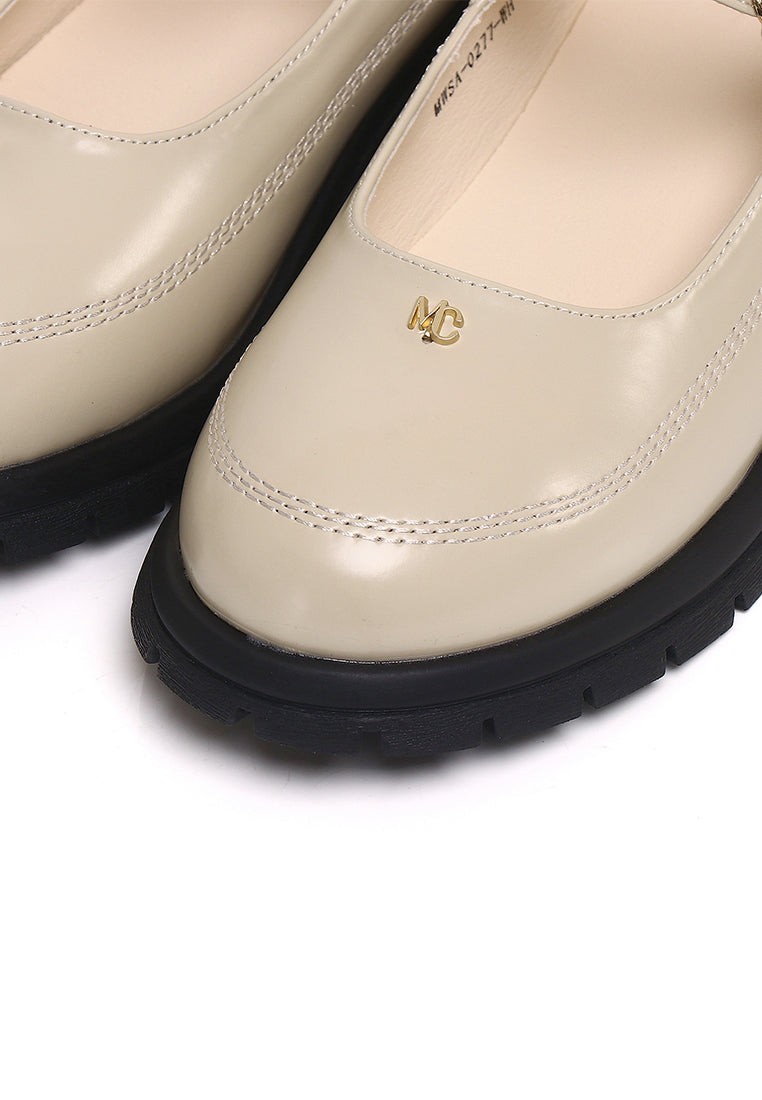 Adoy Mary Janes Ballerina & Flats (White)