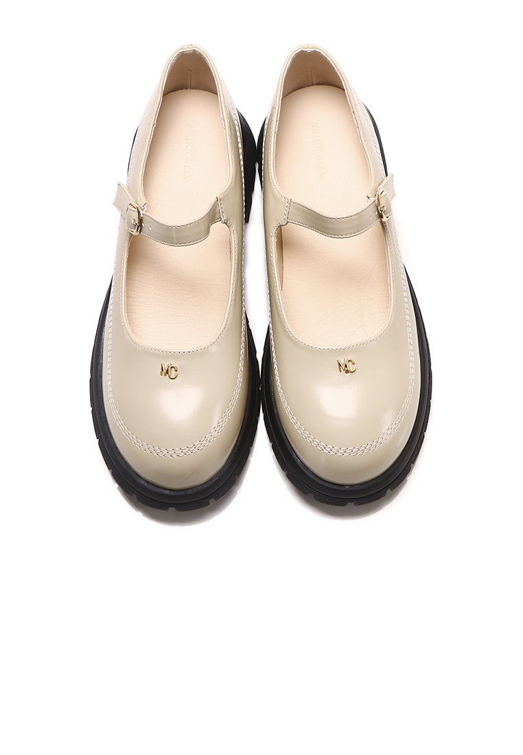 Adoy Mary Janes Ballerina & Flats (White)