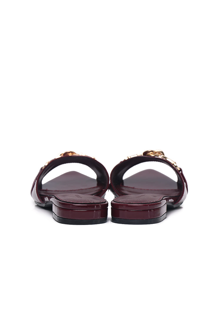 Beatrice Knot Slip Ons Ballerina & Flats (Maroon)