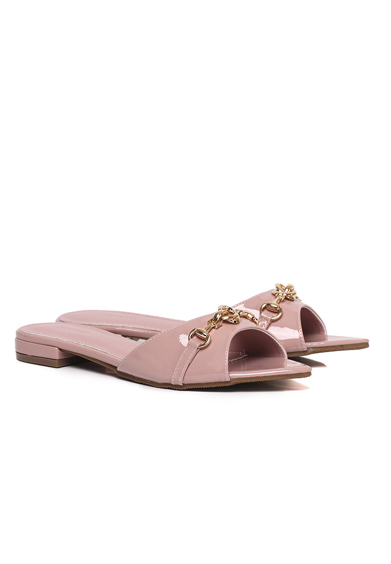 Beatrice Knot Slip Ons Ballerina & Flats (Pink)