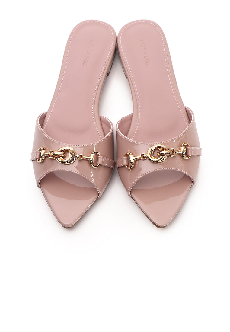 Beatrice Knot Slip Ons Ballerina & Flats (Pink)