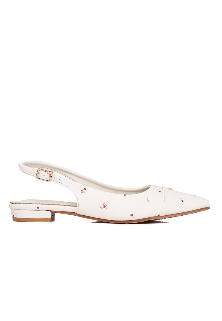 Cherie Knot Printed Flats & Ballerina (Cornsilk)
