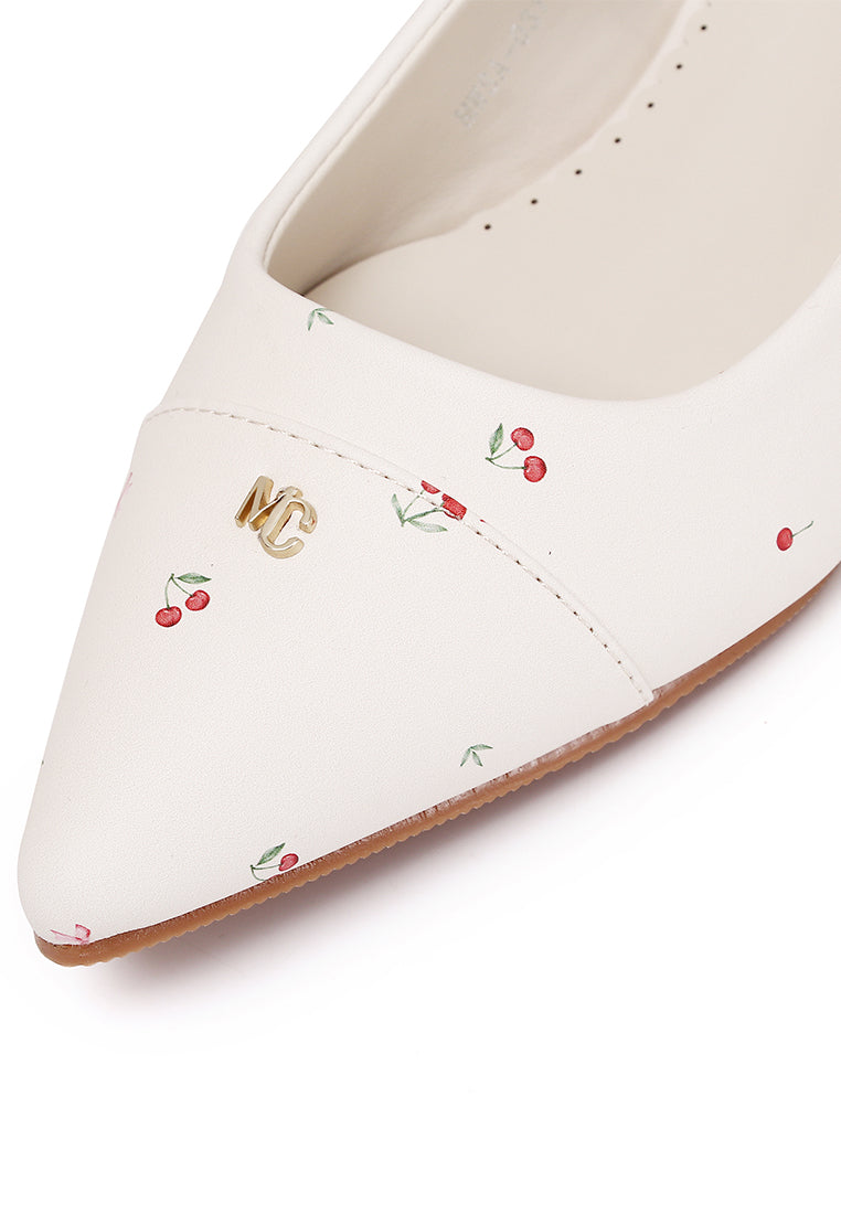 Cherie Knot Printed Flats & Ballerina (Cornsilk)