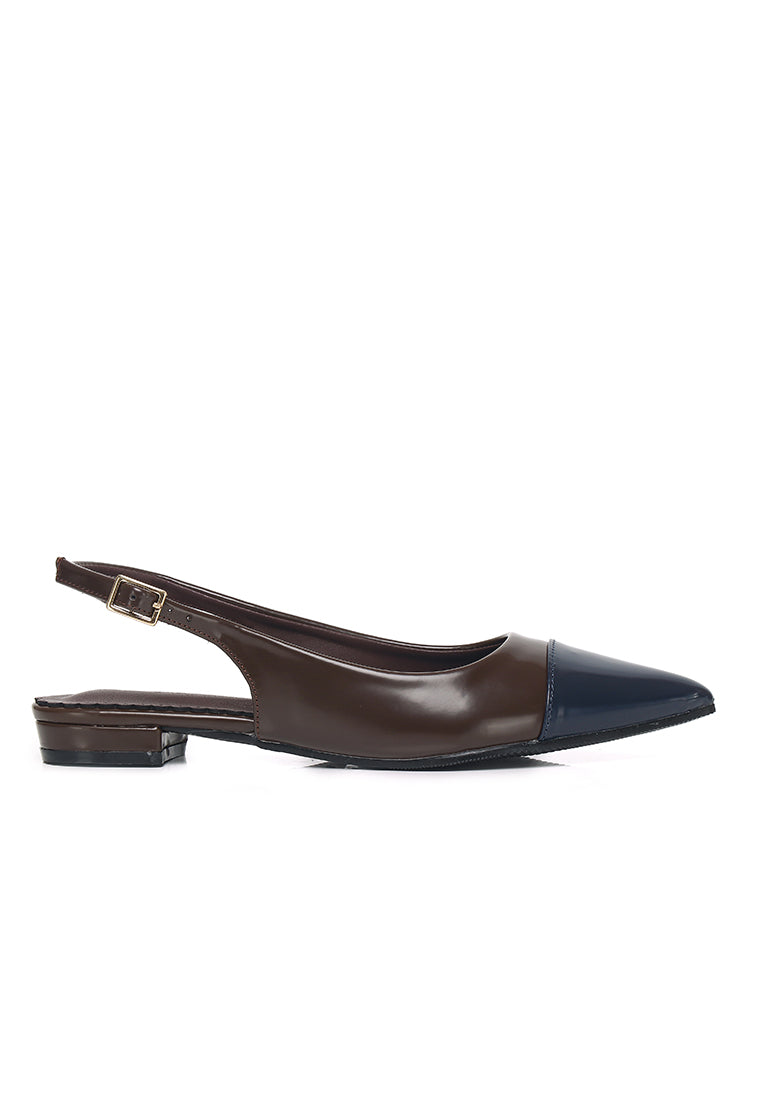 Emilia Two tone Flats & Ballerina (Espresso)