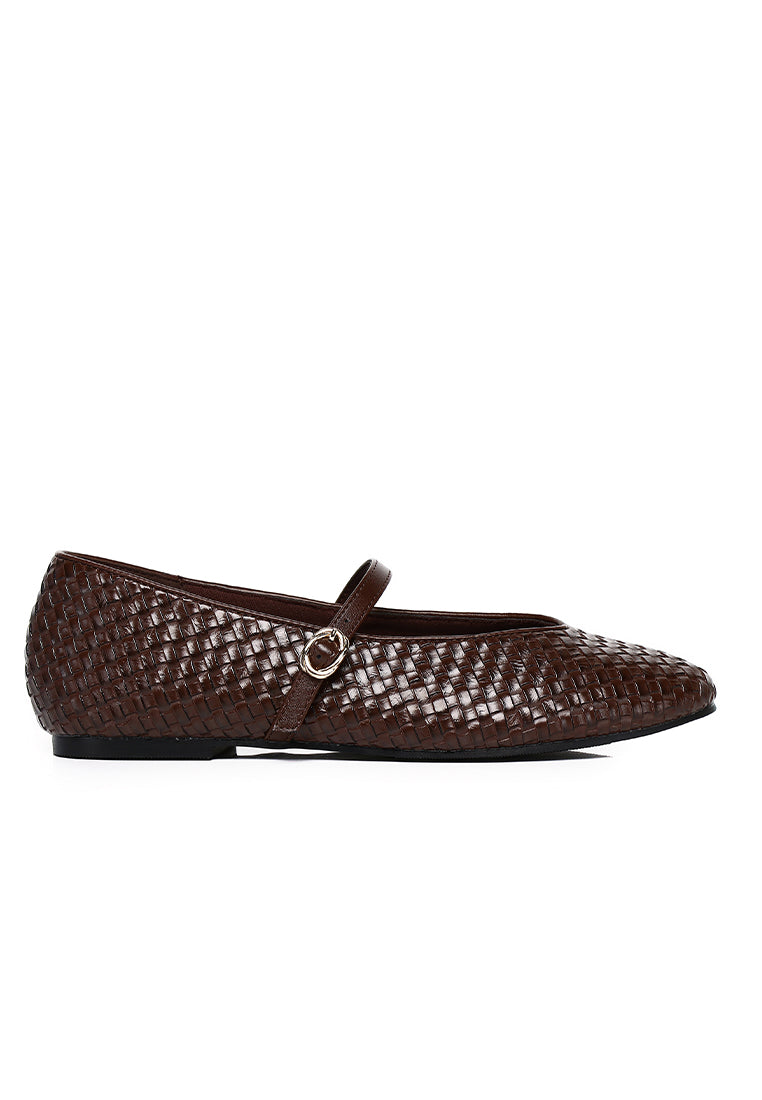 Maya Braided Mary Janes Flats & Ballerina (Espresso)