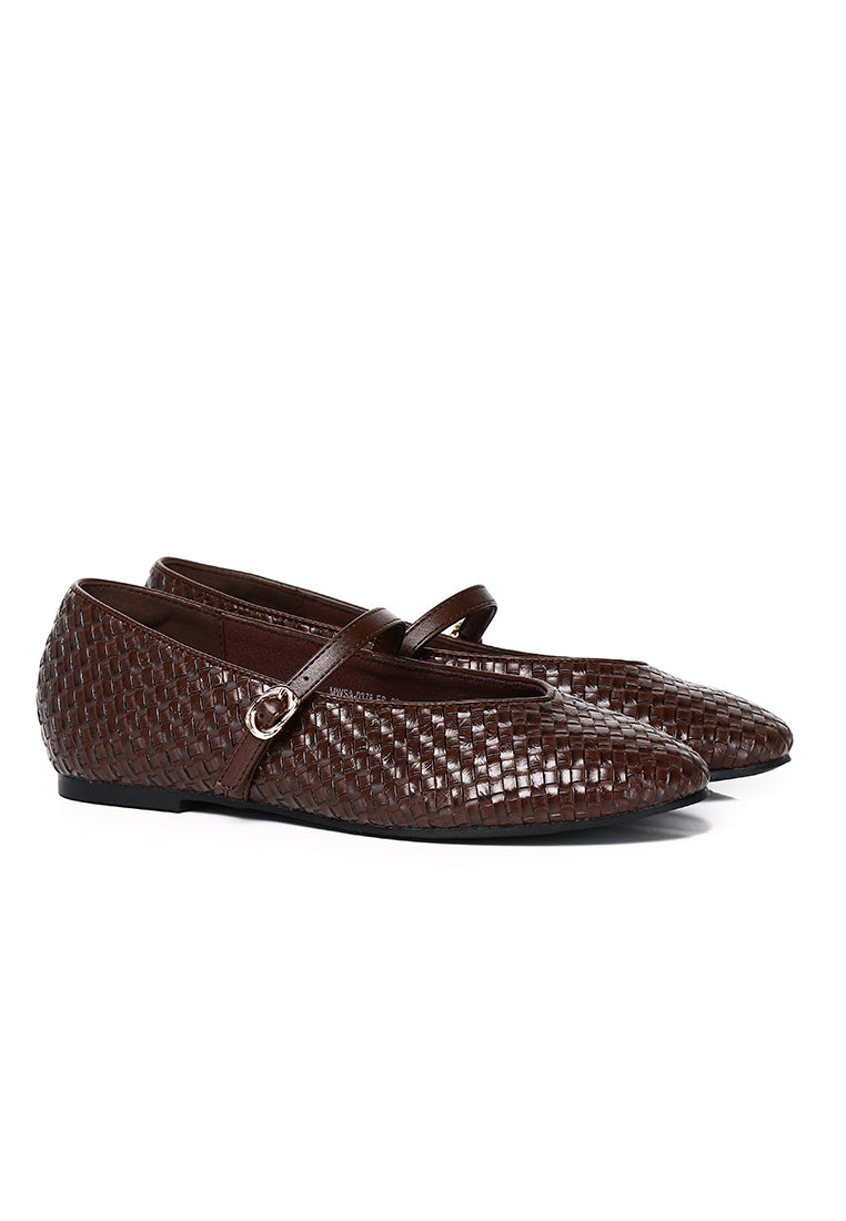 Maya Braided Mary Janes Flats & Ballerina (Espresso)