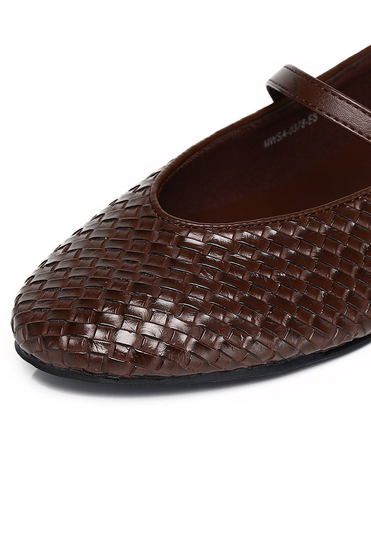 Maya Braided Mary Janes Flats & Ballerina (Espresso)