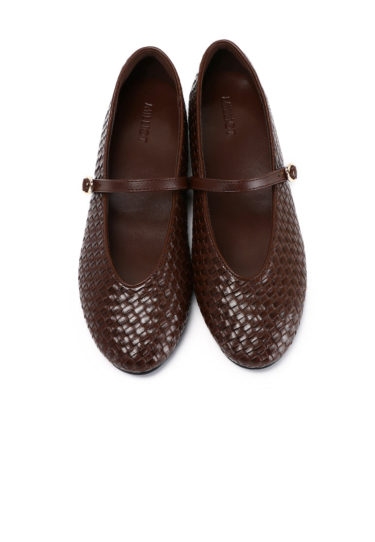 Maya Braided Mary Janes Flats & Ballerina (Espresso)