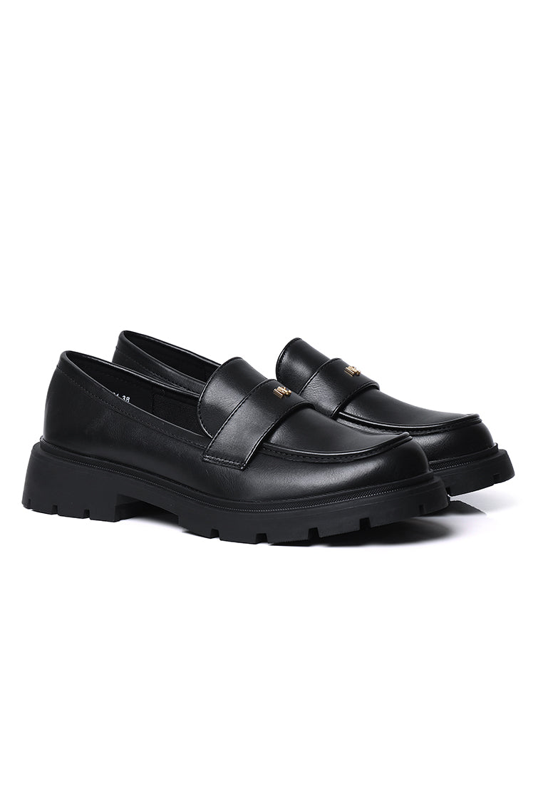 Aliana Platform Loafers (Black)