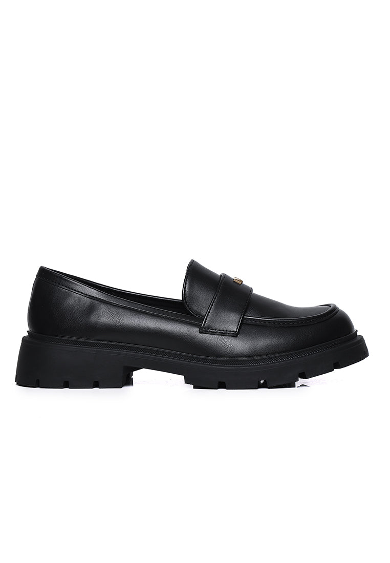 Aliana Platform Loafers (Black)