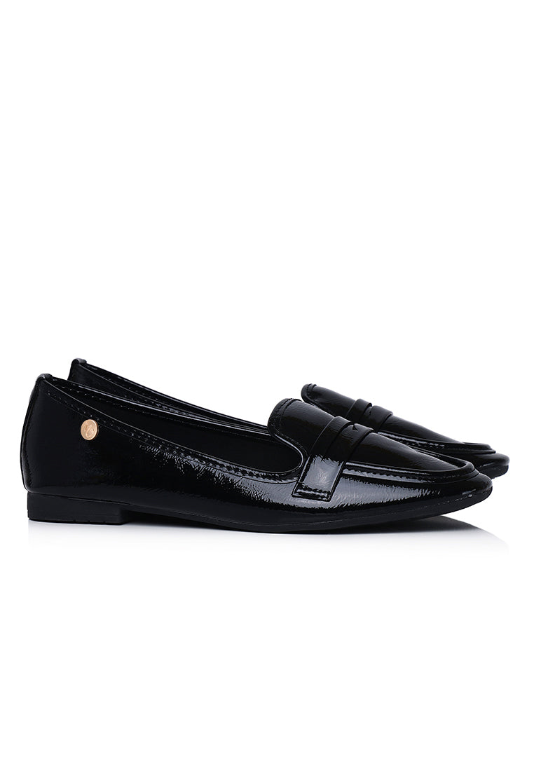 Addison Patent Casual Loafers (Black)