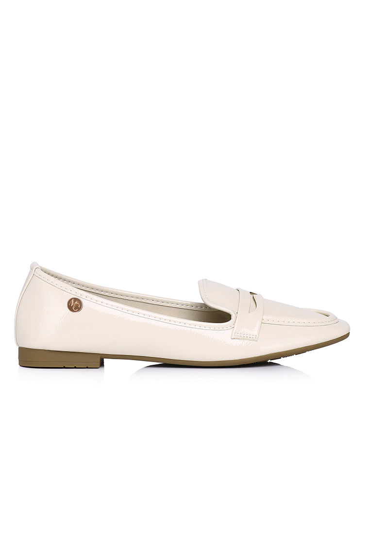 Addison Patent Casual Loafers (White)