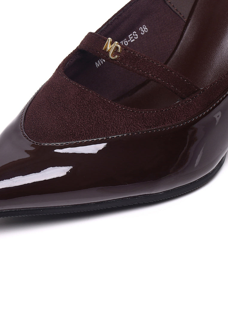 Kennedy Patent Slingback Wedges (Espresso)