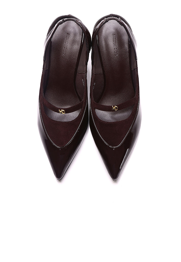 Kennedy Patent Slingback Wedges (Espresso)