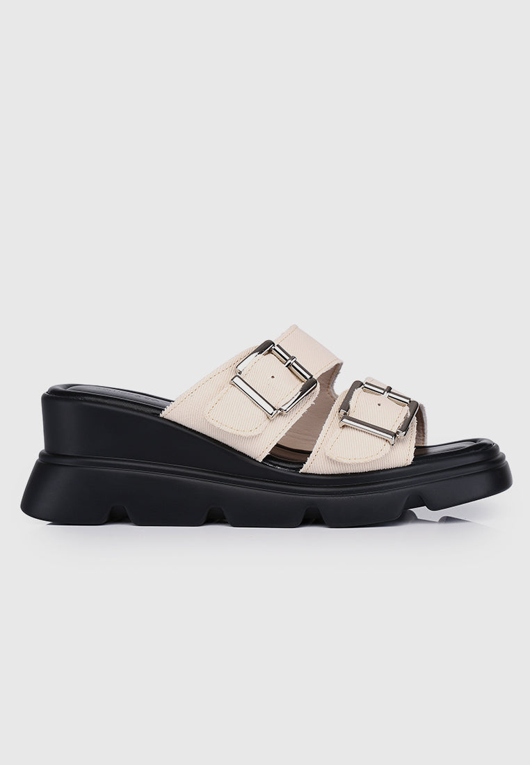 Marina Flatform Sandals (Beige)