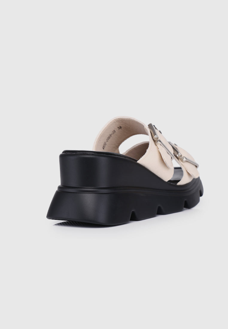 Marina Flatform Sandals (Beige)