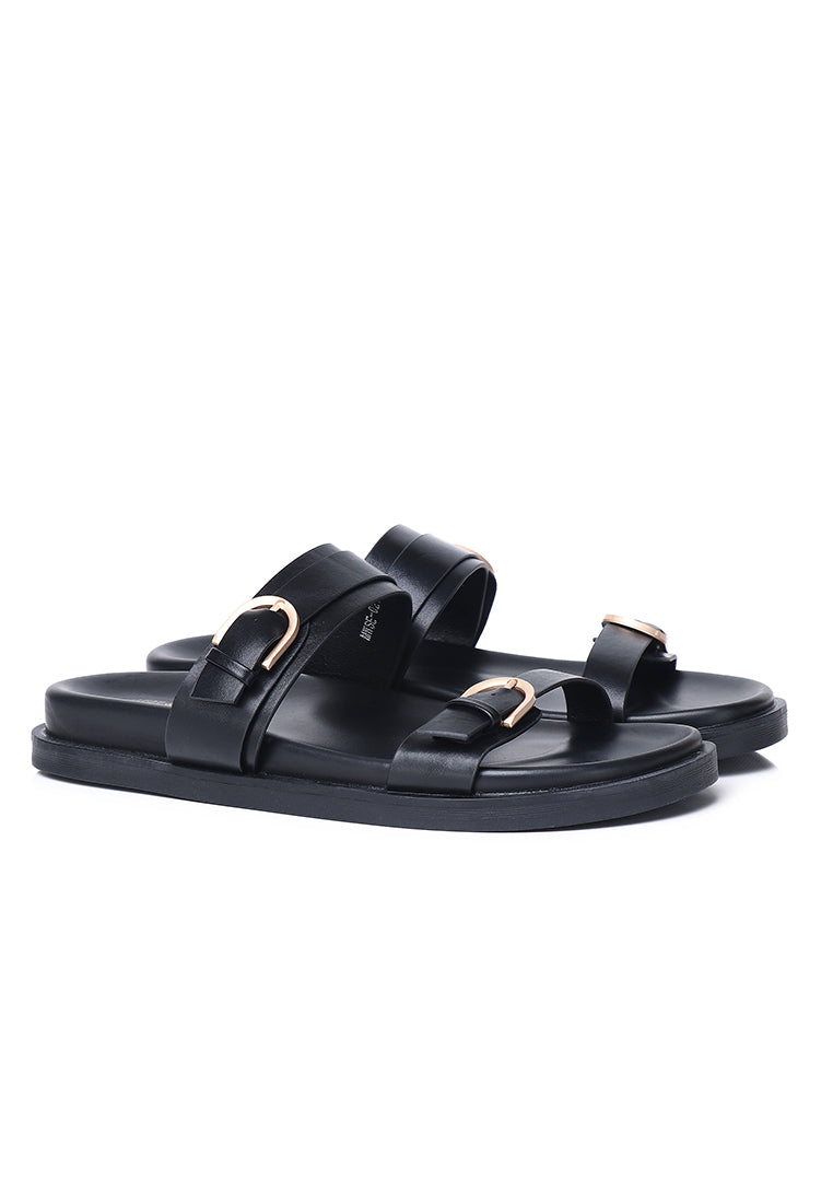 Nova Double Strap Sandals (Black)