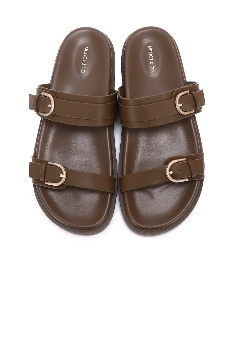 Nova Double Strap Sandals (Brown)