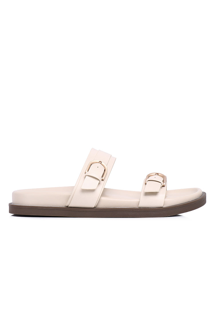 Nova Double Strap Sandals (Beige)