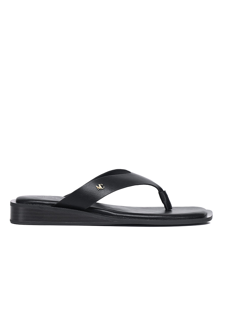 Cora Thong Sandals (Black)