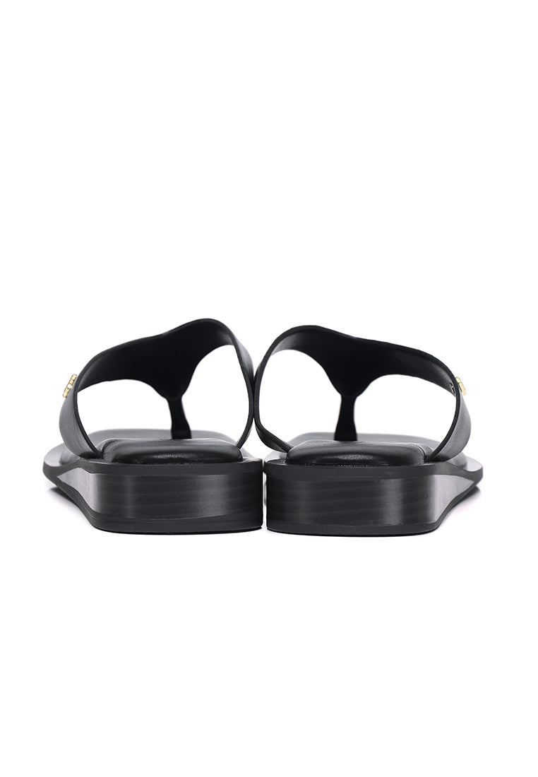 Cora Thong Sandals (Black)