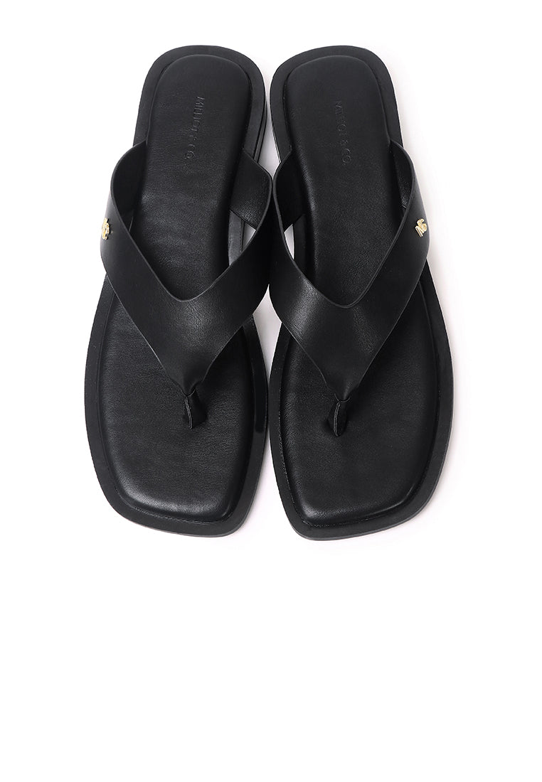 Cora Thong Sandals (Black)