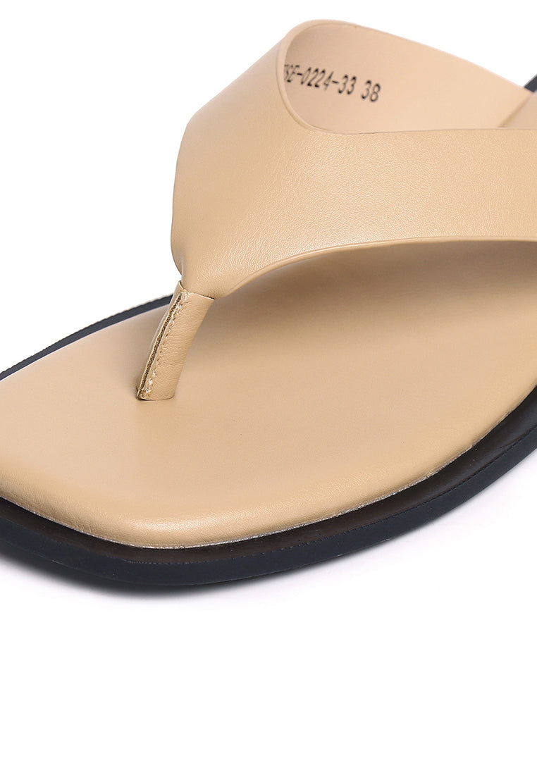 Cora Thong Sandals (Khaki)