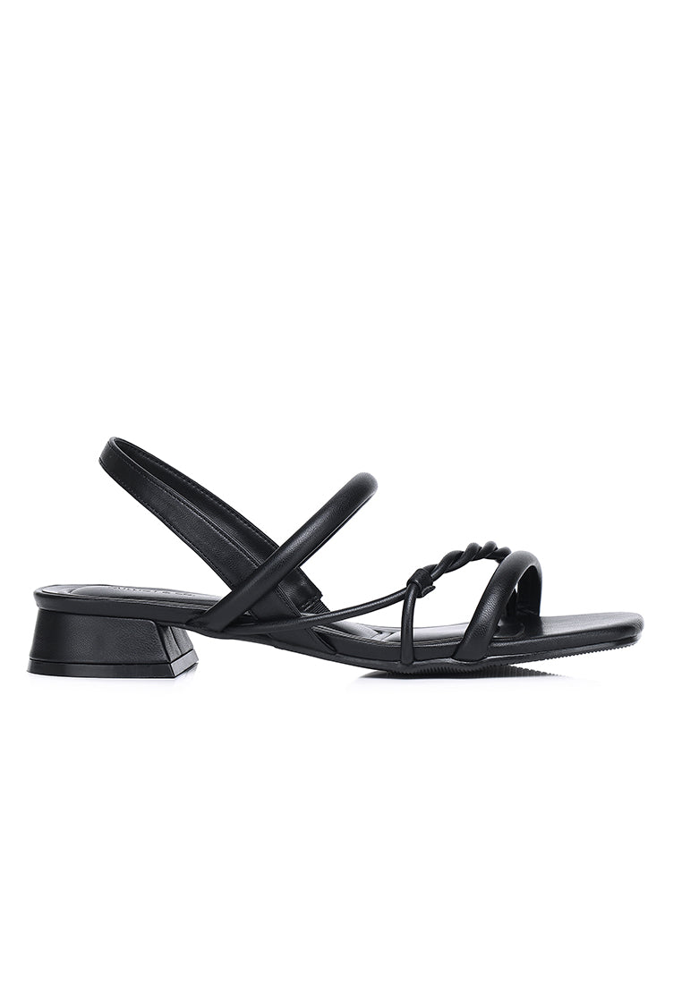 Aamina Strappy Sandals (Black)