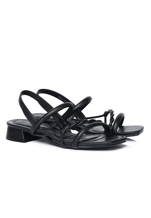 Aamina Strappy Sandals (Black)