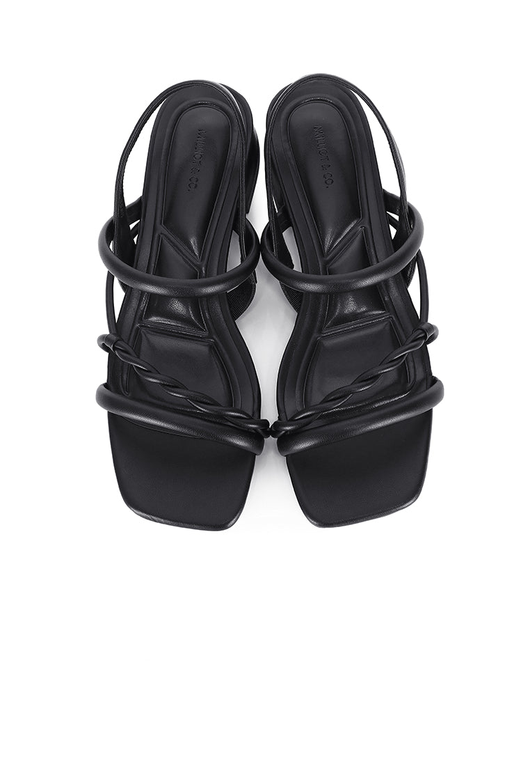 Aamina Strappy Sandals (Black)