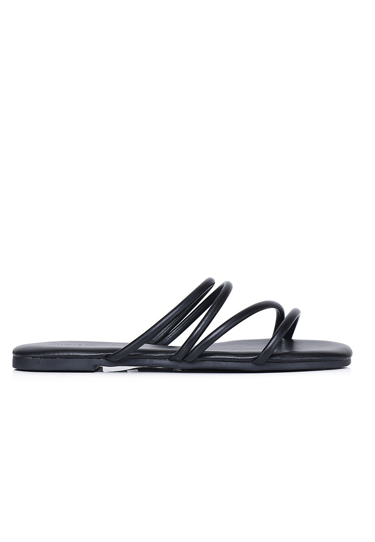 Delima Strappy Sandals (Black)