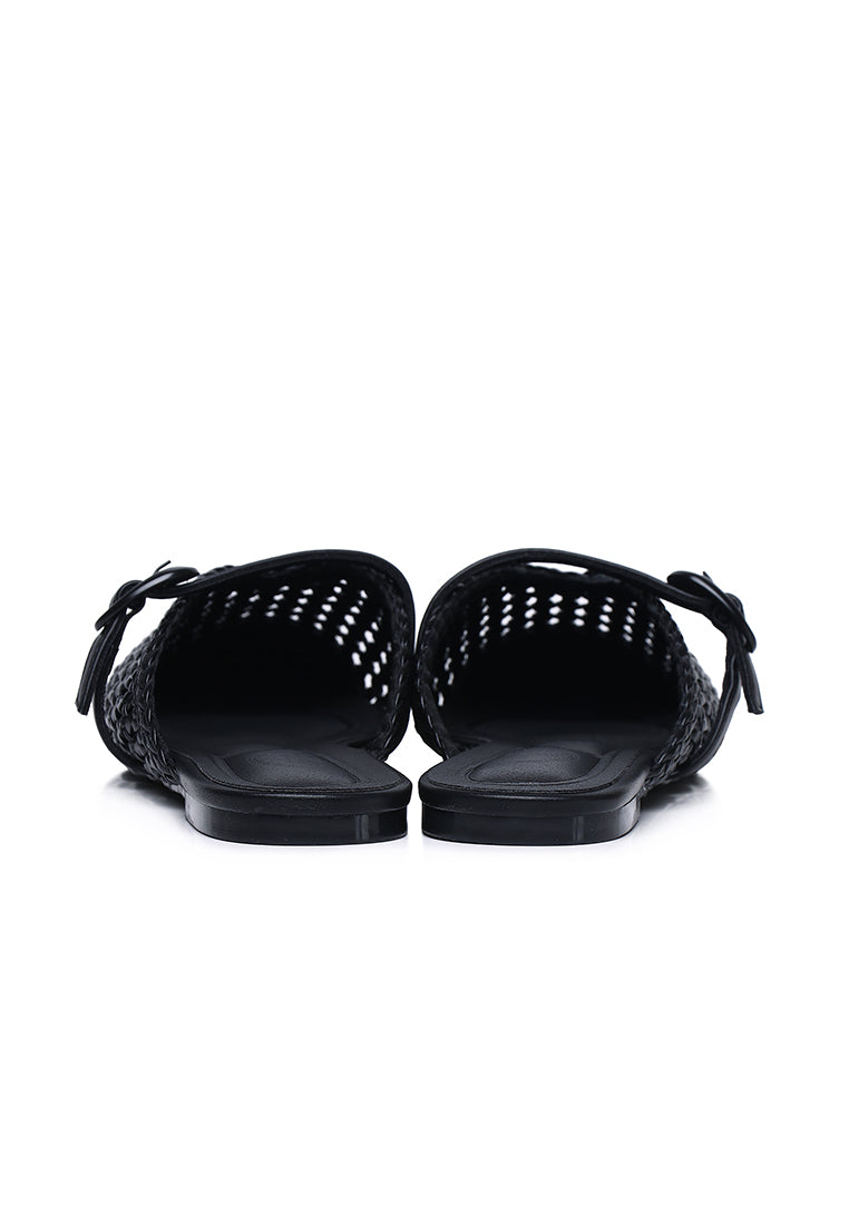 Siti Braided Slip On Sandals (Black)