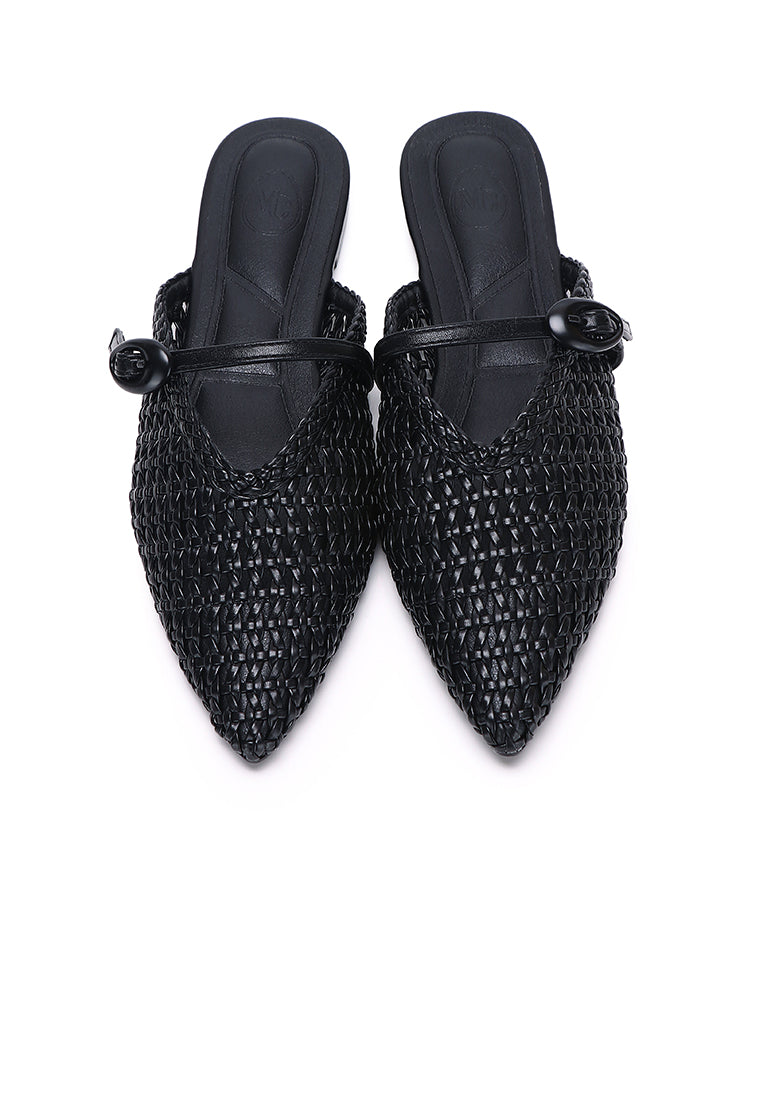 Siti Braided Slip On Sandals (Black)