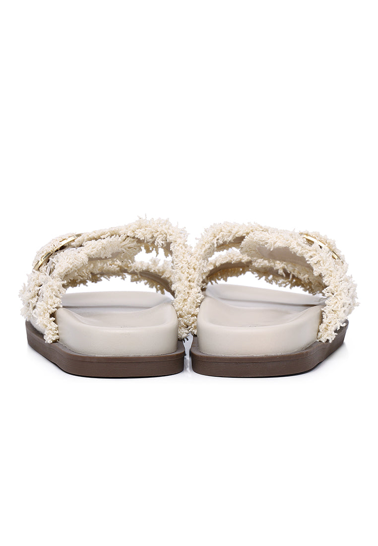 Suleika Buckled Strap Sandals (Beige)