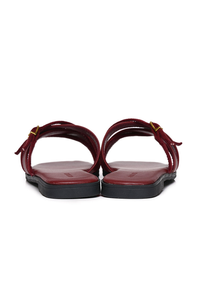 Ari Straps Sandals (Maroon)