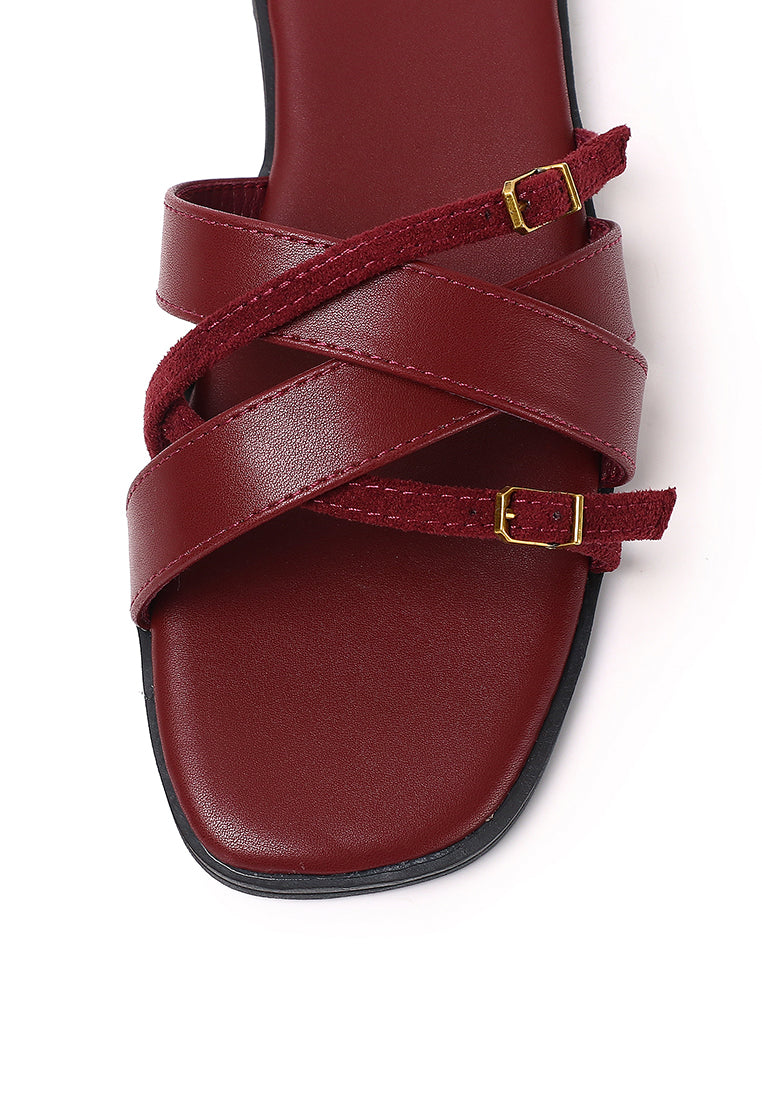 Ari Straps Sandals (Maroon)
